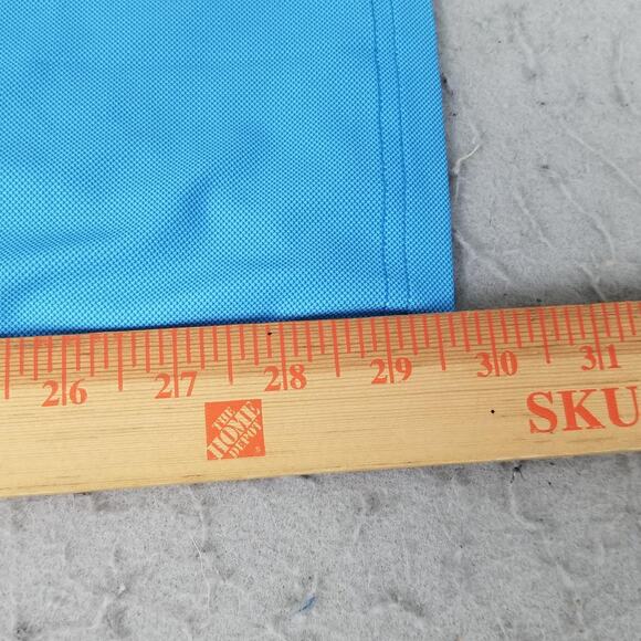 Original Penguin Polo Shirt Mens Medium Blue Multicolor Geometric Golf Stretch - Picture 10 of 13